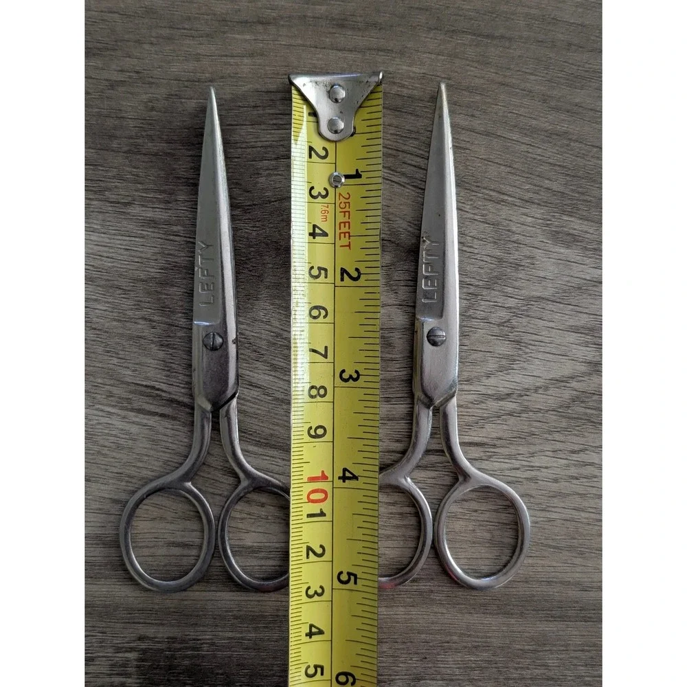 Vintage LEFTY Kids Youth Scissors Set of 4 Left Handed Metal Safety Shears